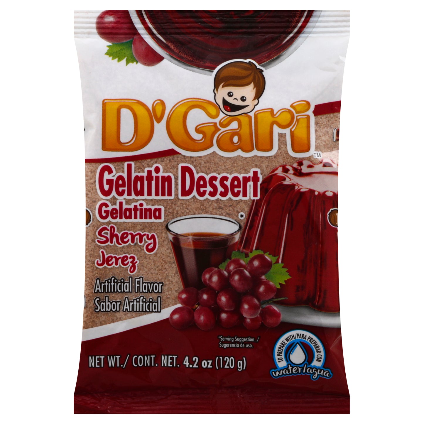 D'Gari Gelatin Dessert 4.2 oz - Sherry