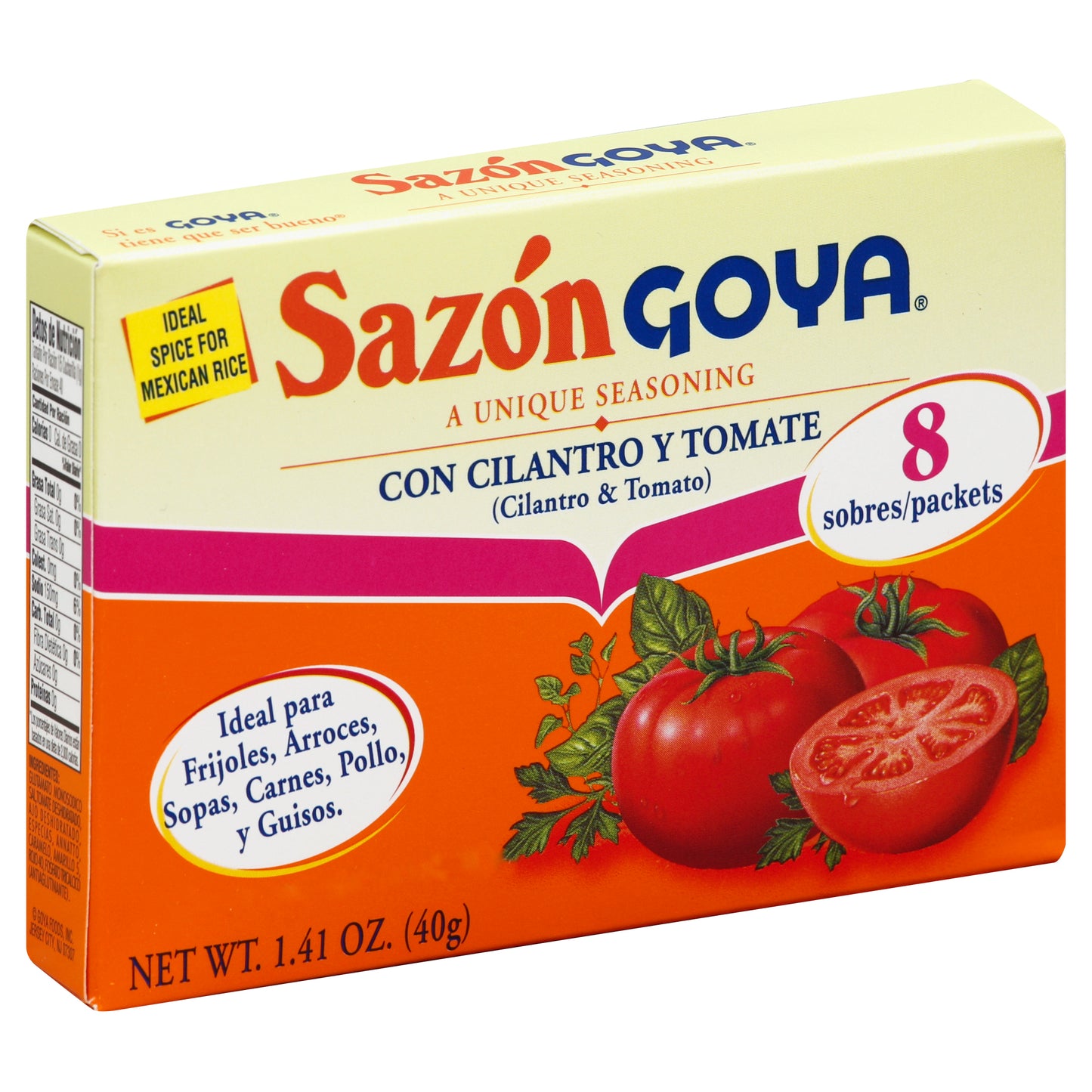 Sazon Goya Cilantro & Tomato Seasoning 8 ea