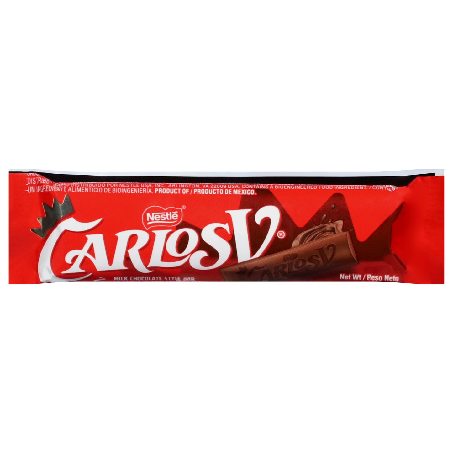 Carlos V Barra Sabor Chocolate con Leche 0.63 oz