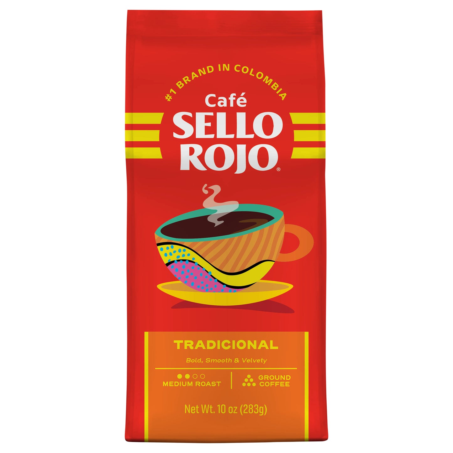 Cafe Sello Rojo Tradicional Medium Roast Ground Coffee 10 oz