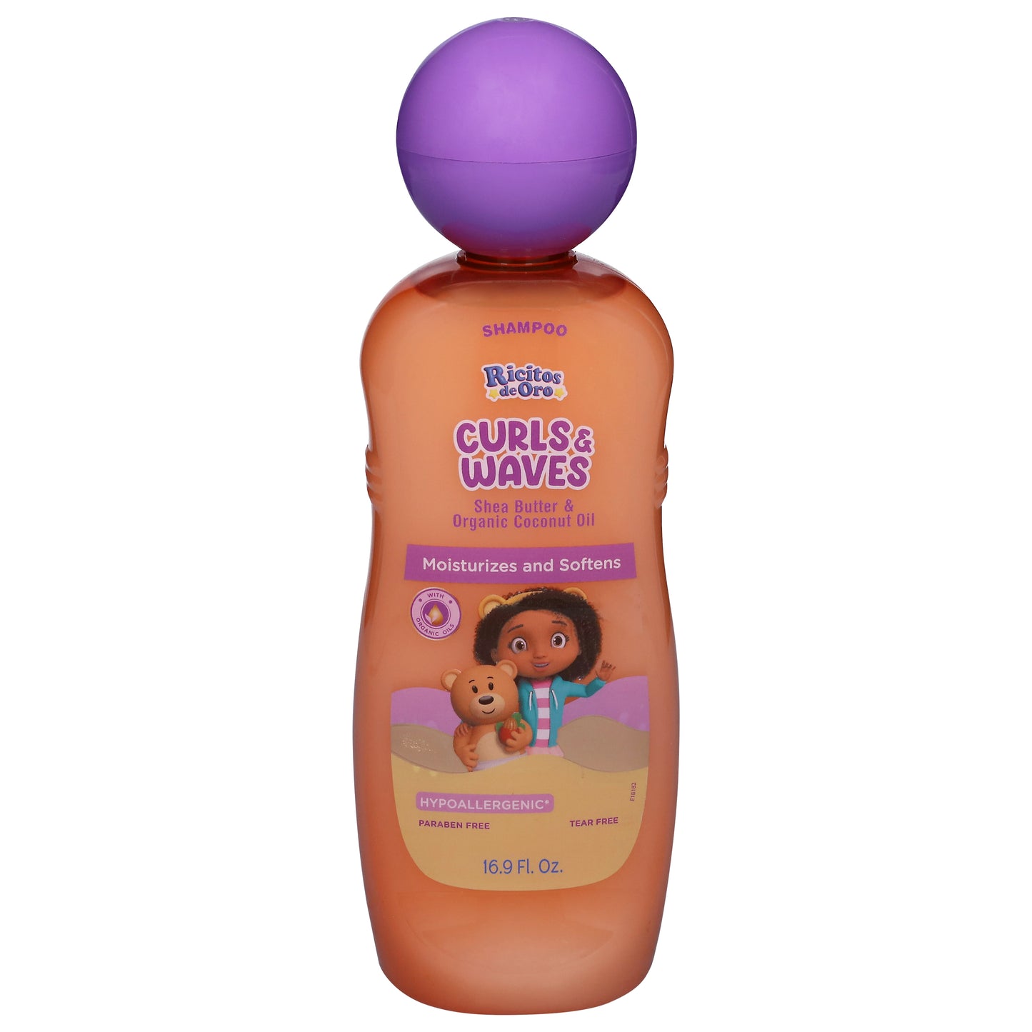 Champú Ricitos de Oro para rizos y ondas con manteca de karité y aceite de coco orgánico de 500 ml