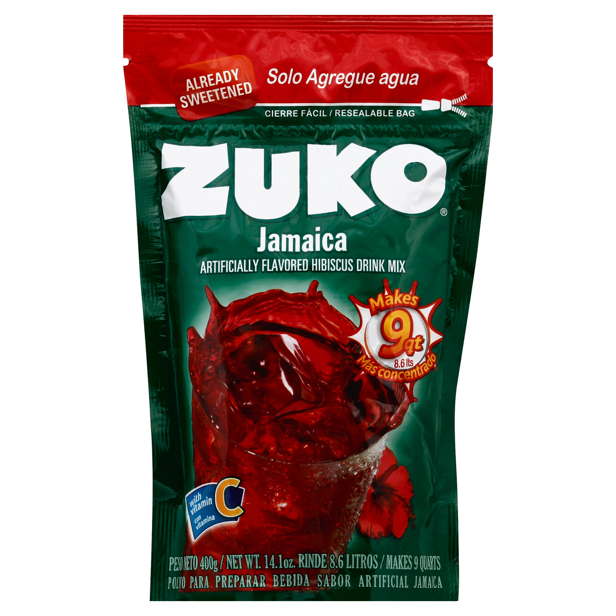 Zuko Hibiscus Drink Mix 14.1 oz