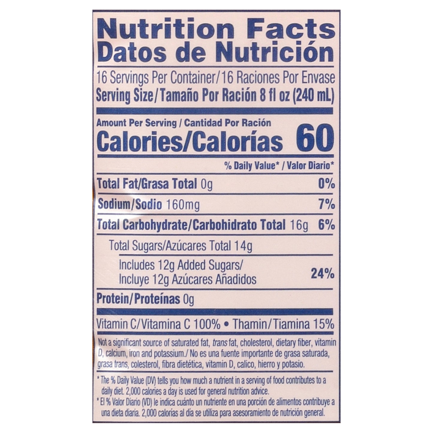 Bebida de zumo de naranja original SunnyD Tangy, botella de 1 galón