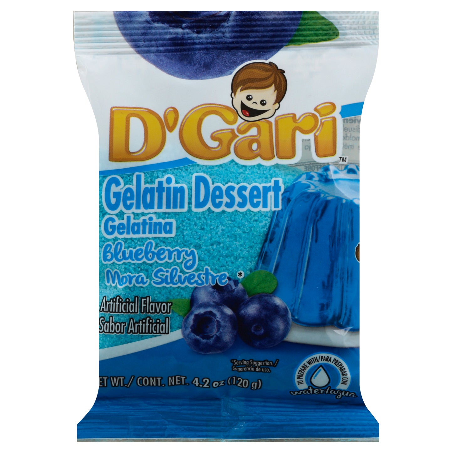 D'Gari Blueberry Gelatin Dessert 4.2 oz
