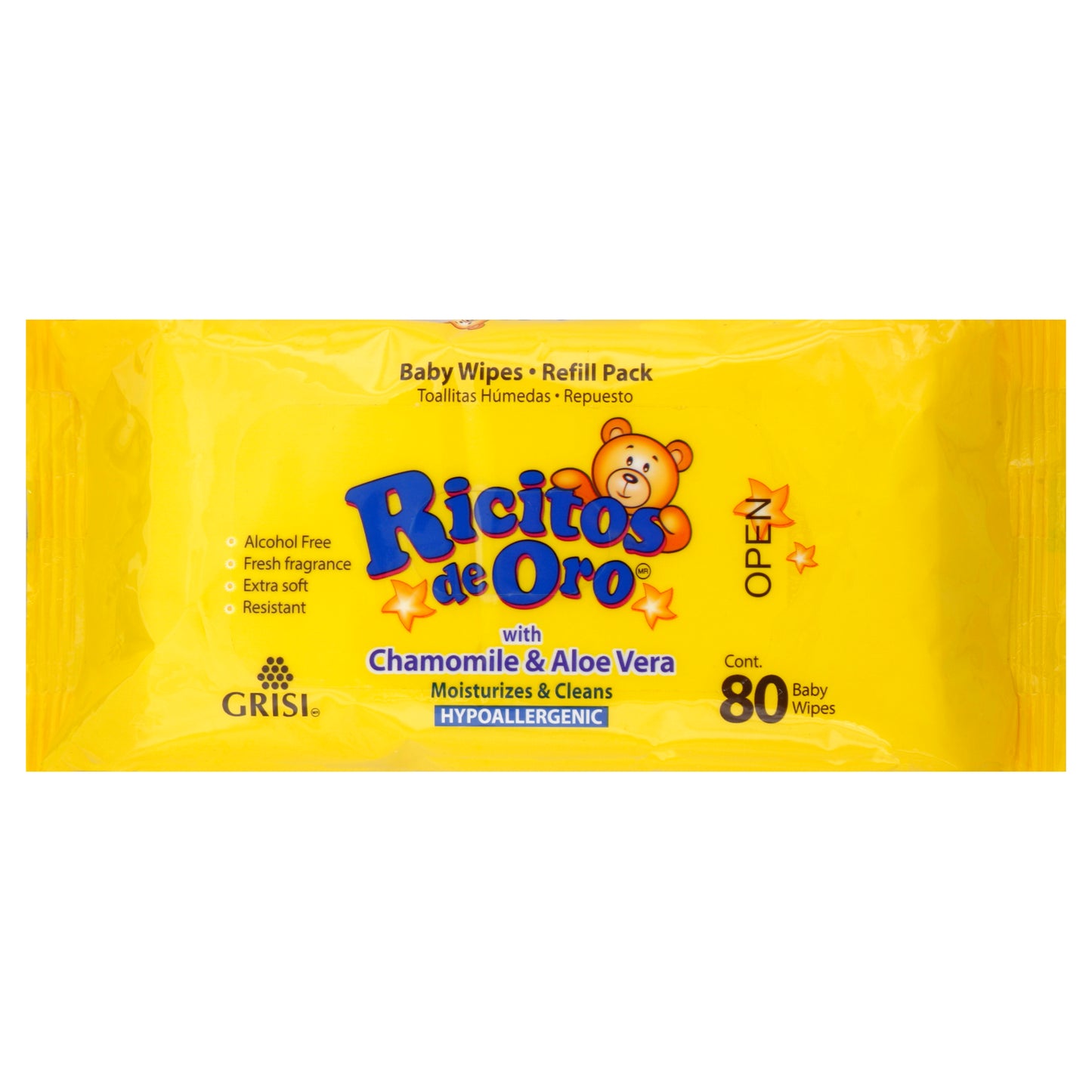 Ricitos de Oro Baby Wipes 80 ea