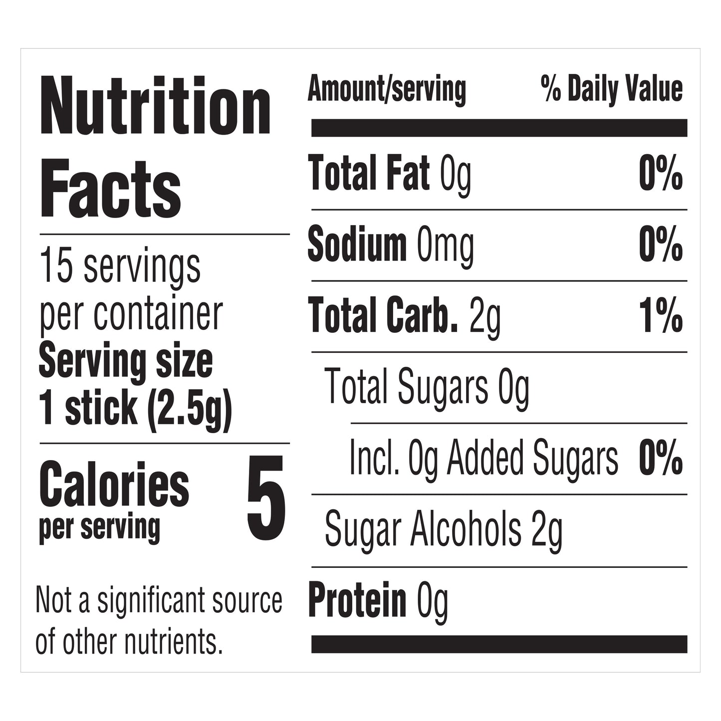 EXTRA Gum Spearmint Sugar Free Chewing Gum, Single Pack, 15 Stick