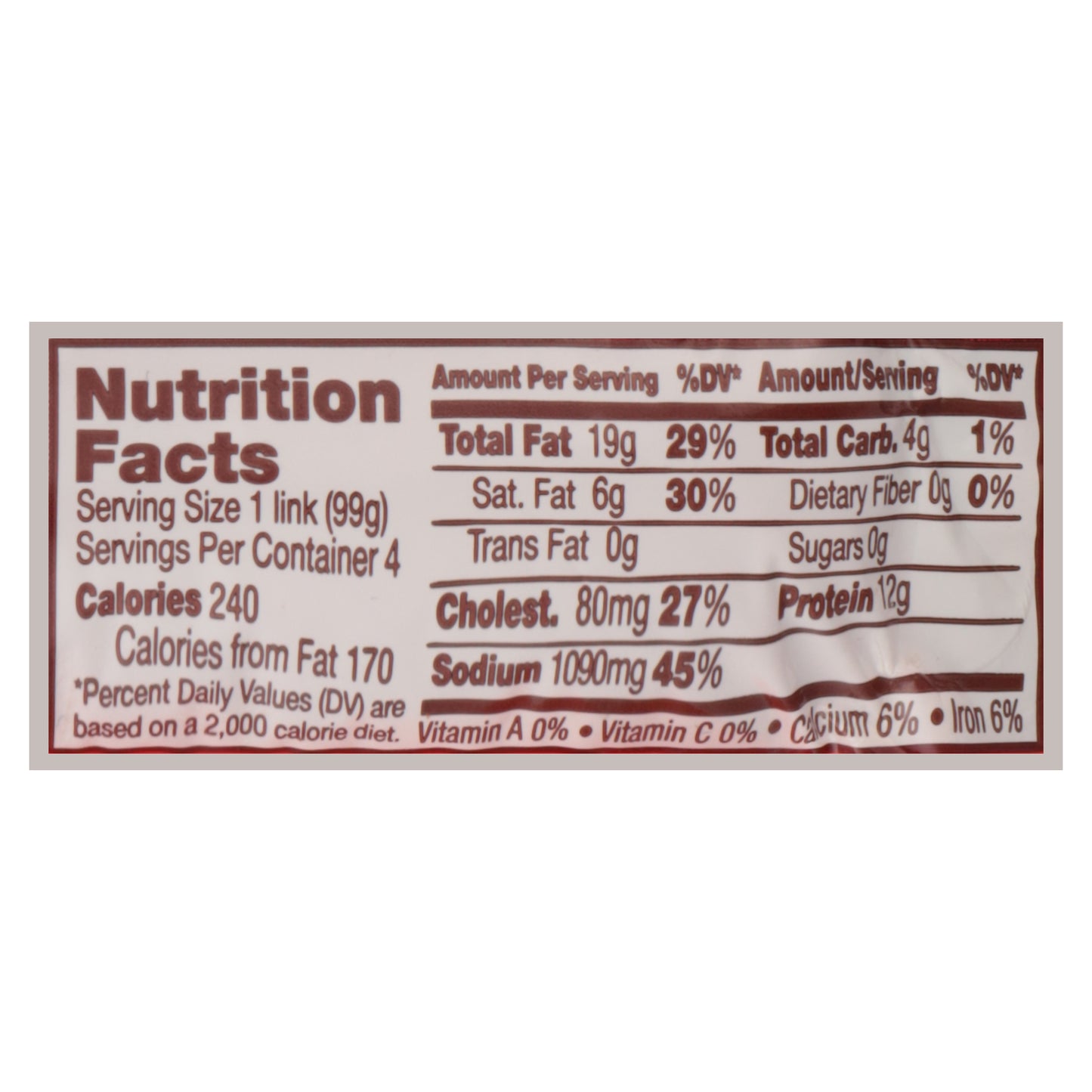 Chimex Grill Sausage 14 oz