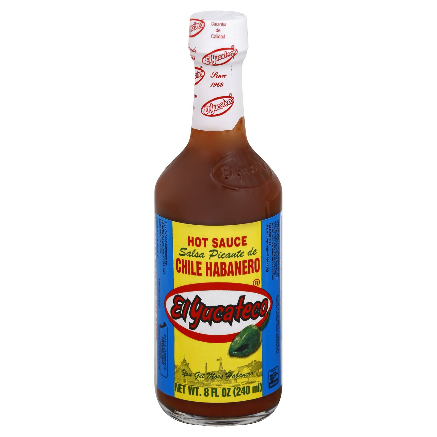 El Yucateco Chile Habanero Hot Sauce 8 oz