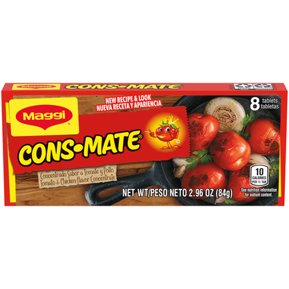 CONSOMATE Boullion Chicken Tomato 8Tab 2.96oz Box