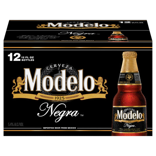 Modelo Negra Mexican Amber Lager Beer, 12 pk 12 fl oz Bottles, 5.4% ABV