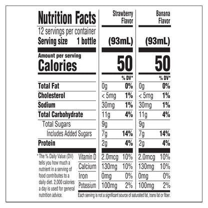 Danimals Strawberry Explosion & Banana Split Variety Pack Smoothies, 3.1 Oz. Bottles, 12 Count