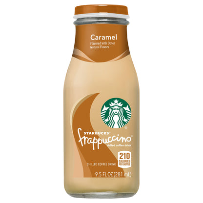 Starbucks Frappuccino, bebida de café frío con caramelo, 9.5 onzas líquidas