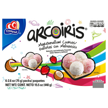 Gamesa Arcoiris Marshmallow Cookies Naturally And Artificially Flavored 15.5 Oz 6 Count