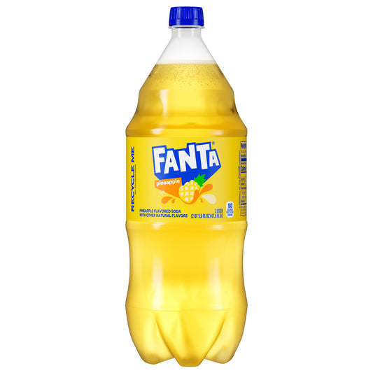 Fanta Pineapple Soda Bottle, 2 Liters