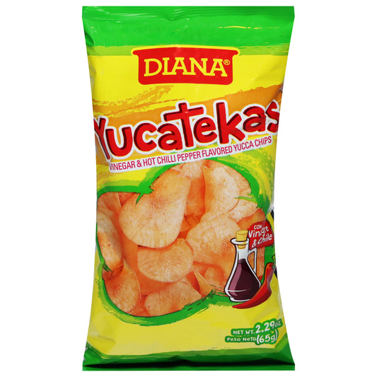 Diana Yucatekas Vinegar & Hot Chilli Pepper Flavored Yucca Chips 2.29 oz