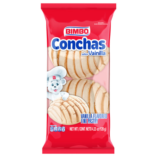 Bimbo Conchas Vanilla Fine Pastry, 2 count, 4.23 oz