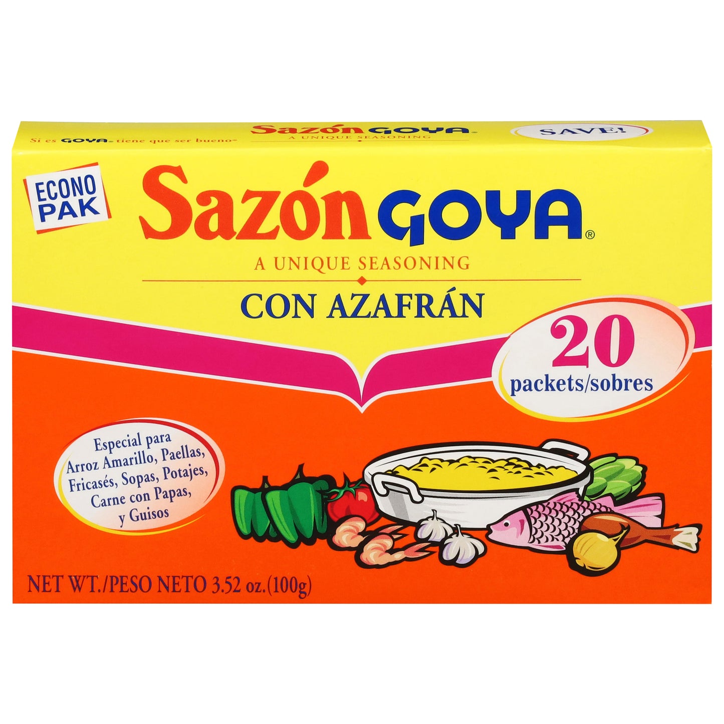 Sazon Goya Seasoning Econo Pak 20 ea