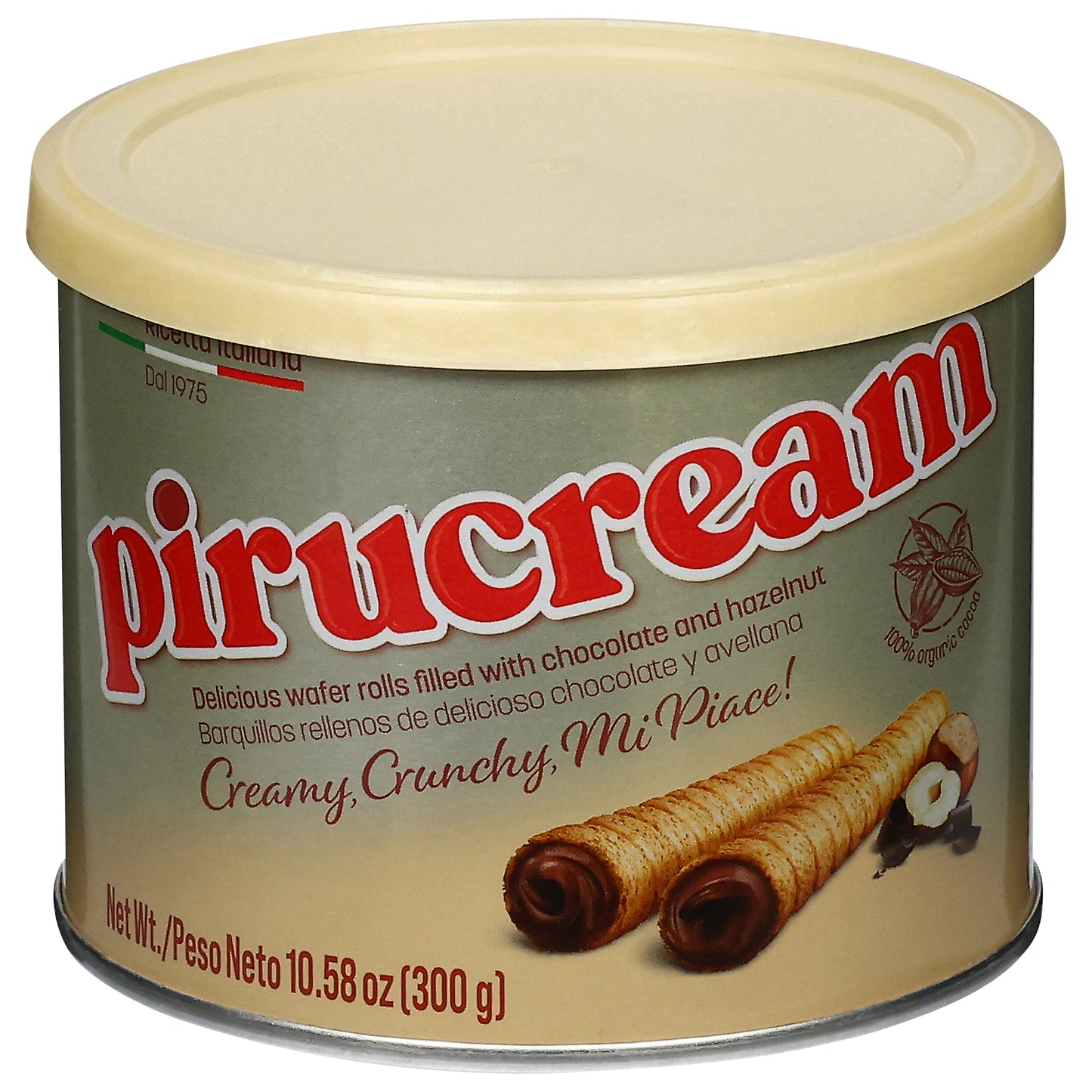 Pirucream Chocolate and Hazelnut Wafer Rolls 10.58 oz