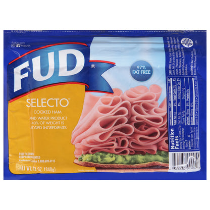 FUD Selecto 97% Fat Free Cooked Ham 12 oz