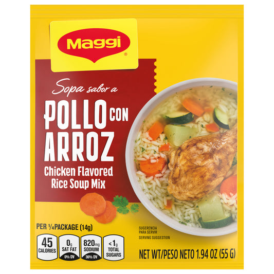 MAGGI Chicken Flavor Rice Soup Mix 1.94 oz Packet