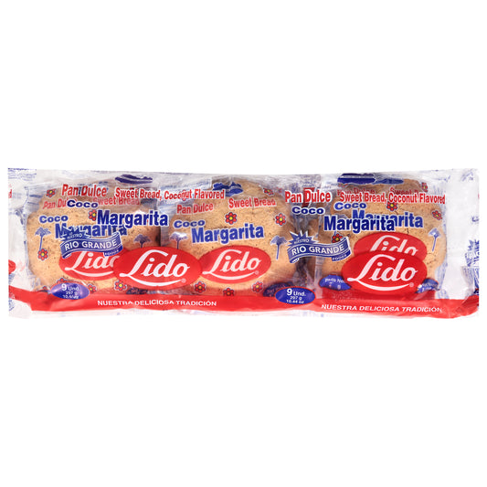 Lido Margarita Coconut Flavored Sweet Bread 9 Packs