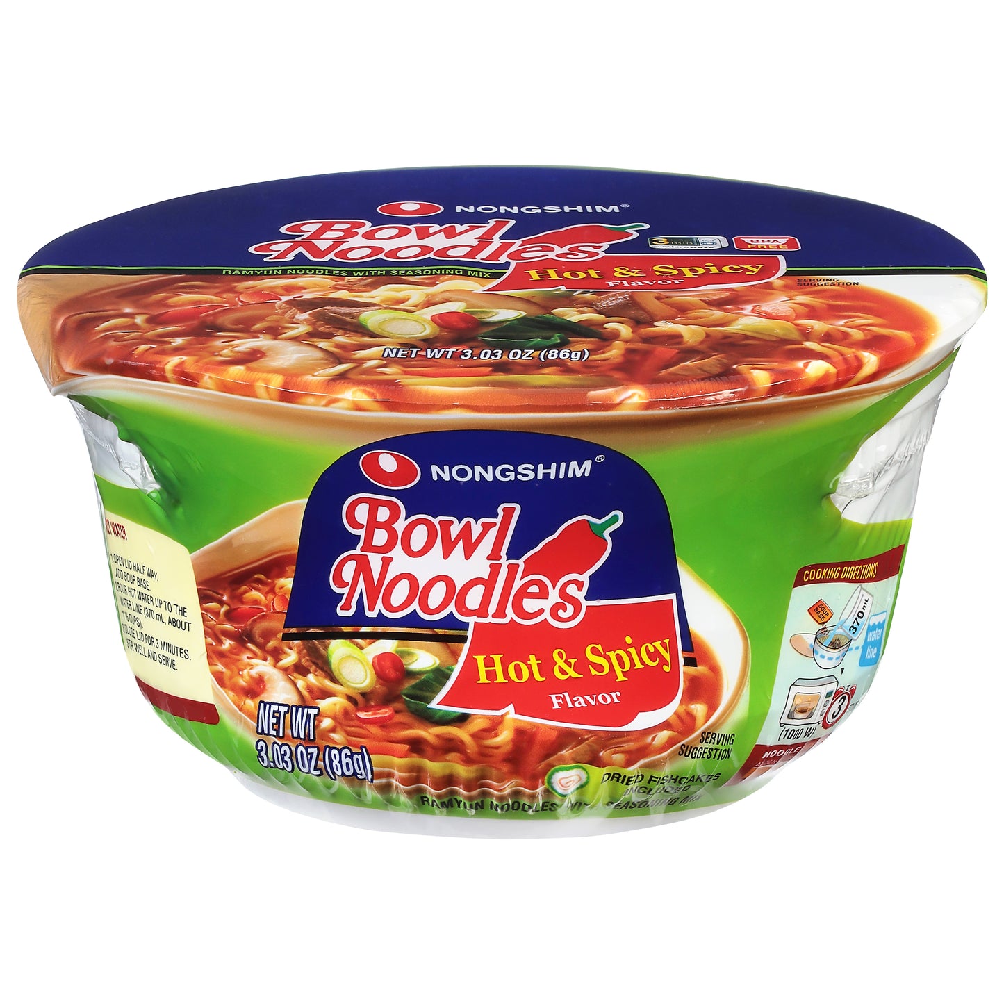 Nongshim Hot & Spicy Flavor Bowl Noodle Soup 3.03 oz