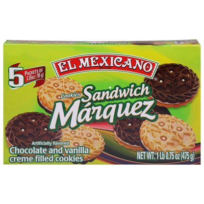 El Mexicano Sandwich Marquez Cookies 5 - 3.35 oz Cookies