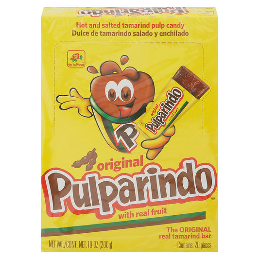 Pulparindo Original Tamarind Bar with Real Fruit 20 ea
