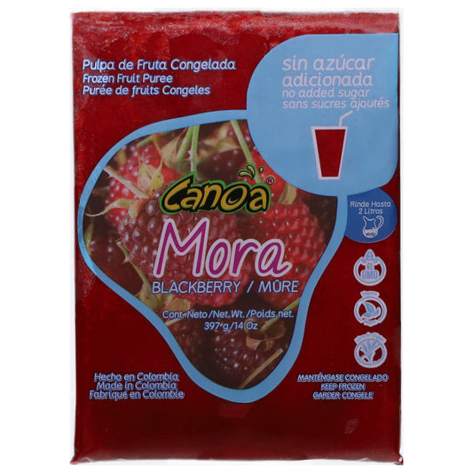 Canoa Puré de Fruta Congelada Mora 14 oz