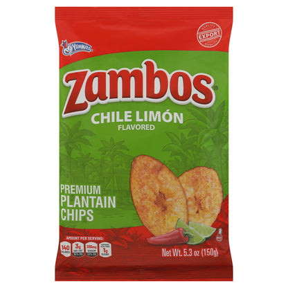 Zambos Yummies Mild Premium Chile Limon Flavored Plantain Chips 5.3 oz