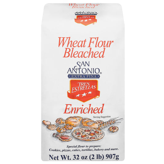 San Antonio Tres Estrellas Bleached Enriched Wheat Flour 32 oz
