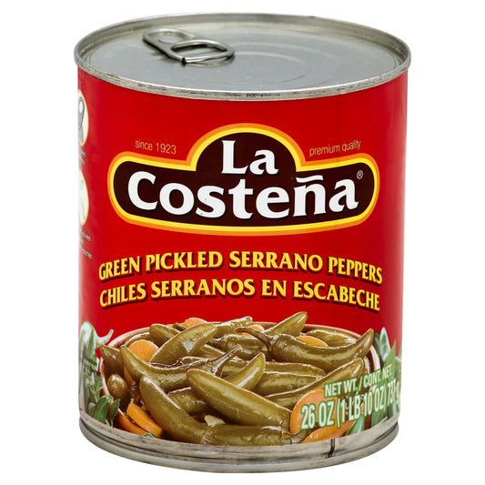 La Costena Serrano Peppers 26 oz