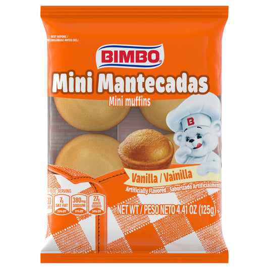 Bimbo Mini Mantecadas Vanilla Mini Muffins, 4 count, 4.41 oz