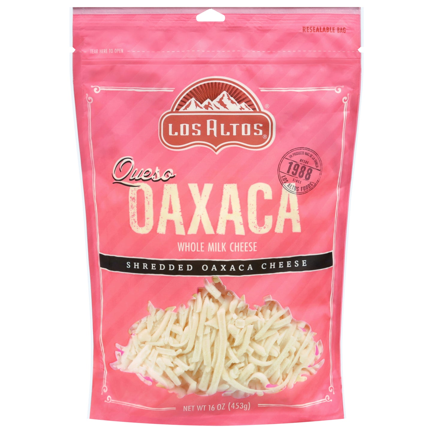 Los Altos Whole Milk Oaxaca Shredded Cheese 16 oz