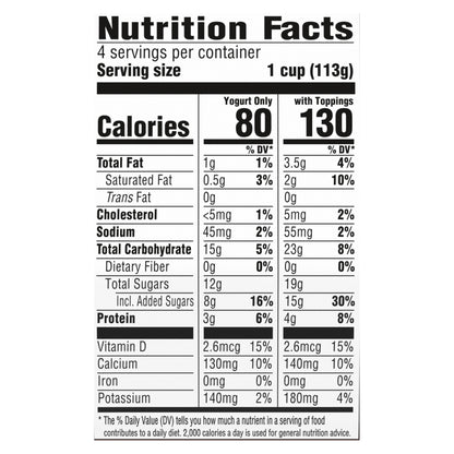 YoCrunch Low Fat Vanilla with M&Ms Yogurt, 4 Oz. Cups, 4 Count