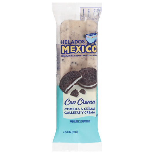 Helados Mexico Premium Cookies & Cream Ice Cream Bar 3.75 fl oz