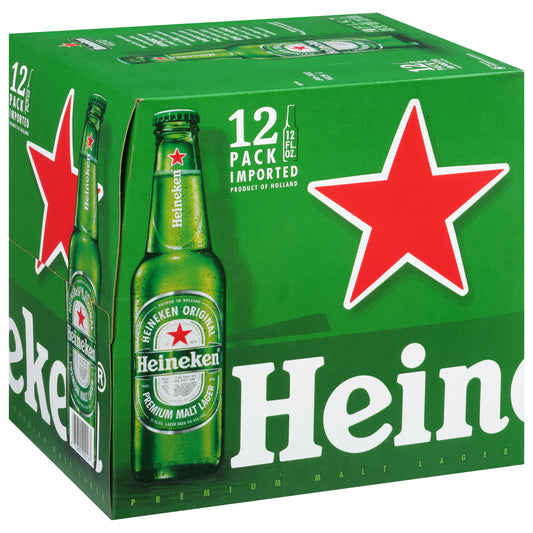 Heineken 12 Pack Premium Malt Lager Original Beer 12 ea