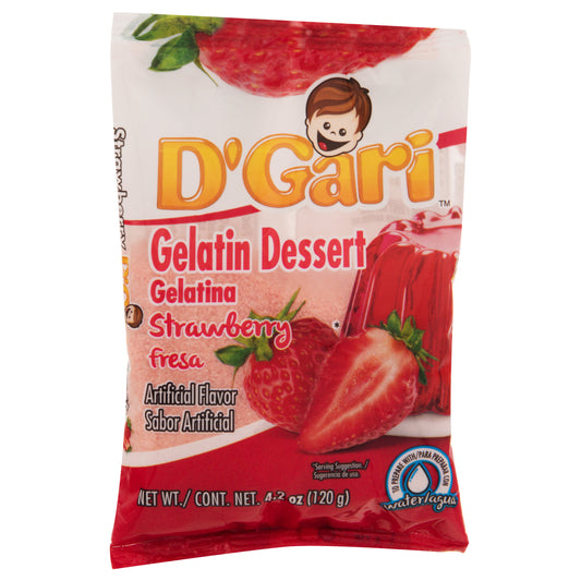 D'Gari Strawberry Gelatin Dessert 4.2 oz