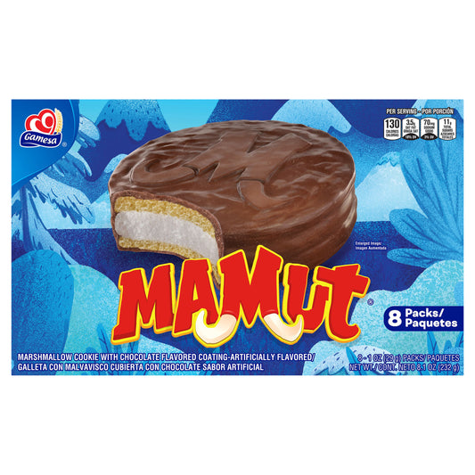 Gamesa Mamut Marshmallow Cookies With Chocolate Flavored 1 Oz 8 Count
