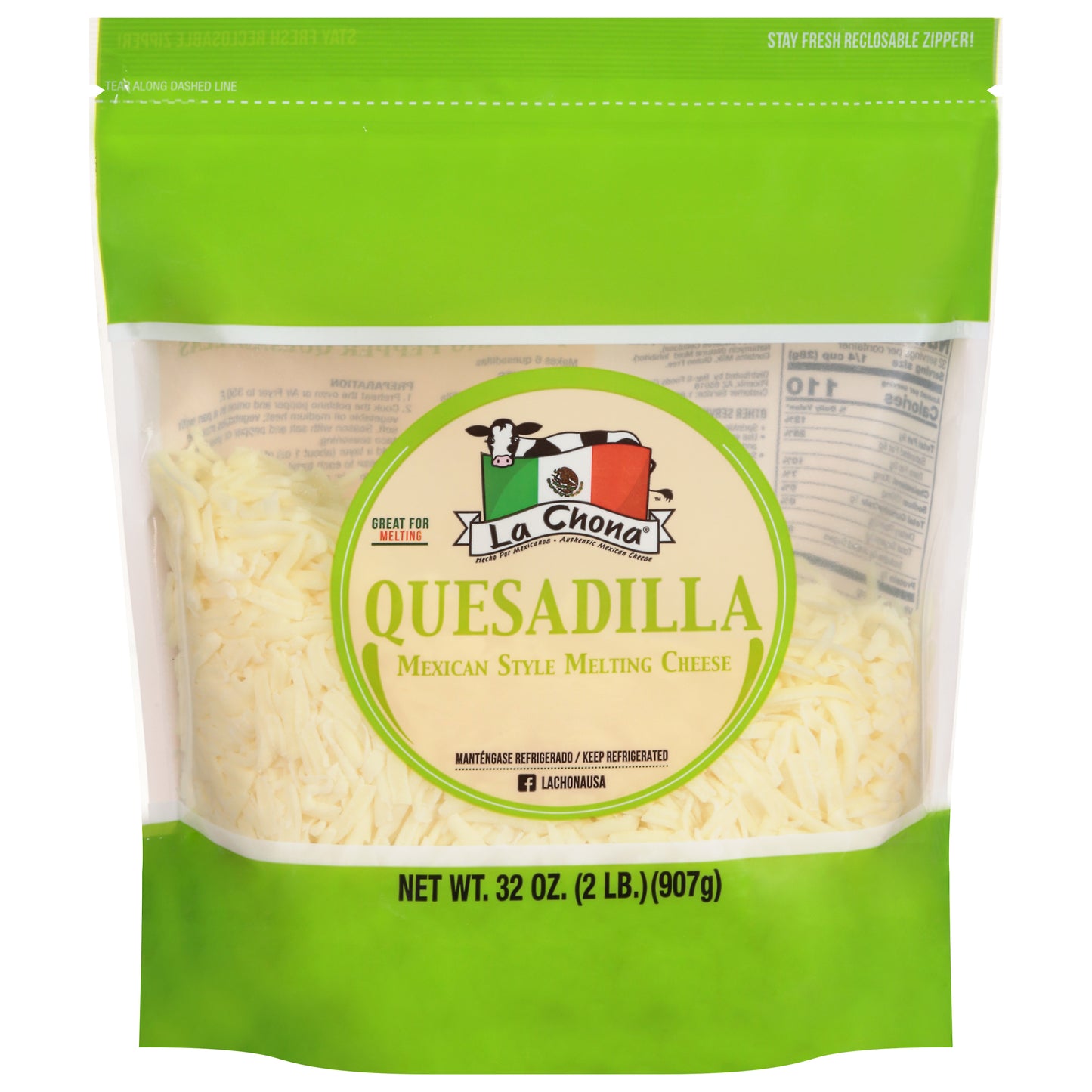 La Chona Mexican Style Quesadilla Melting Cheese 32 oz