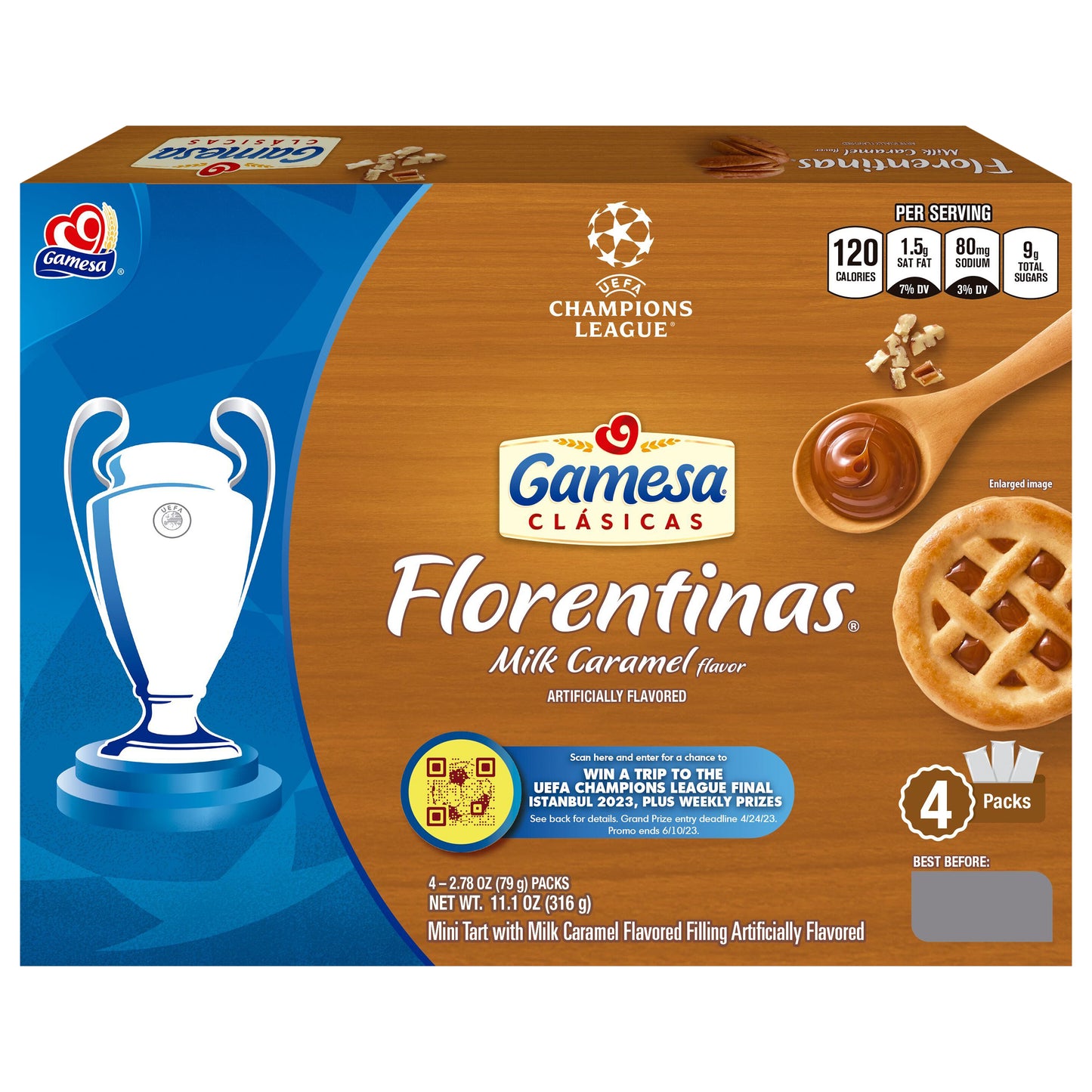 Gamesa Clasicas Florentinas Milk Caramel Flavor 11.1 Oz 4 Count