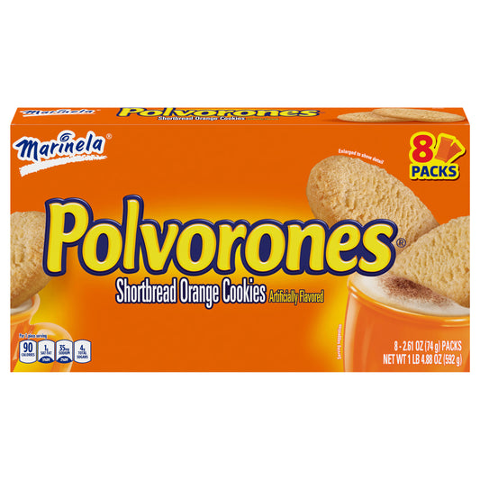 Marinela Polvorones Orange Shortbread Cookies, 8 count, 20.88 oz