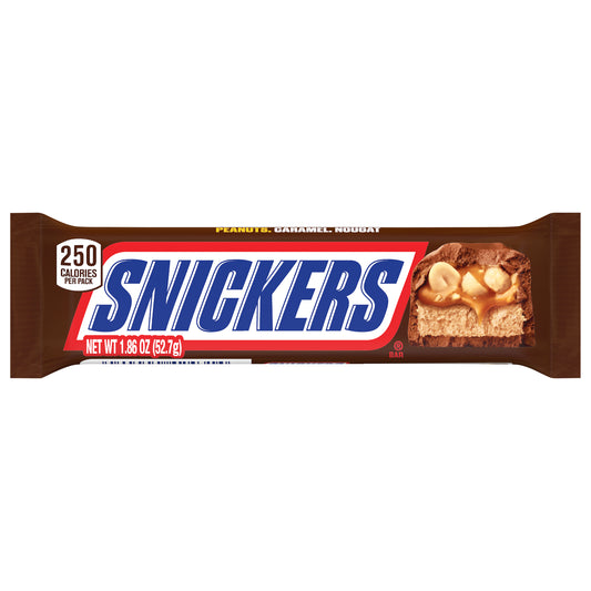 SNICKERS Full Size Chocolate Candy Bar, 1.86 oz Bar