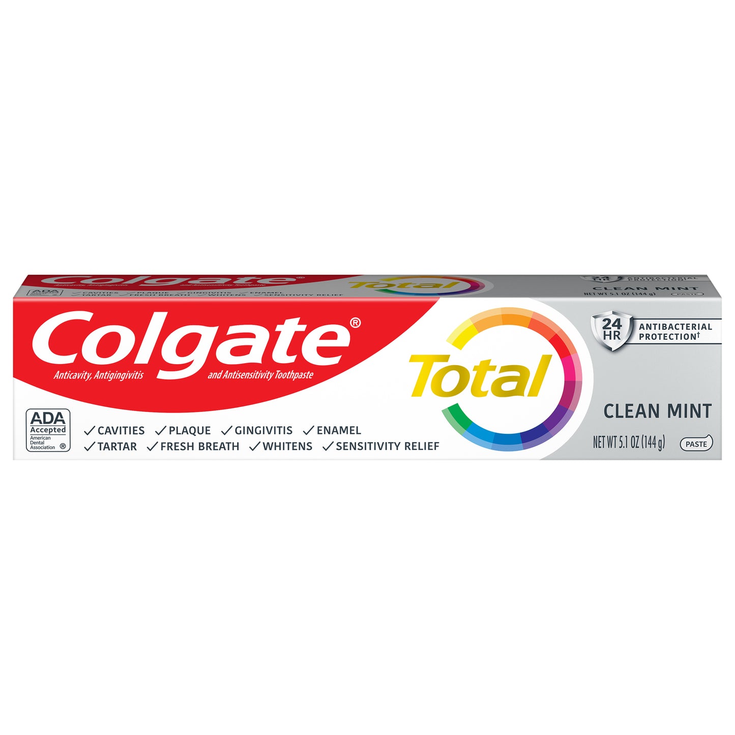 Colgate Total Clean Mint Toothpaste, Mint Toothpaste, 5.1 Oz. Tube
