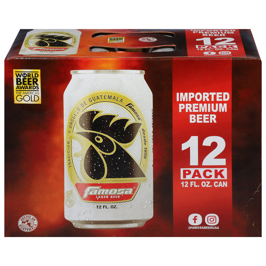 Famosa Lager Beer 12 - 12 fl oz Cans