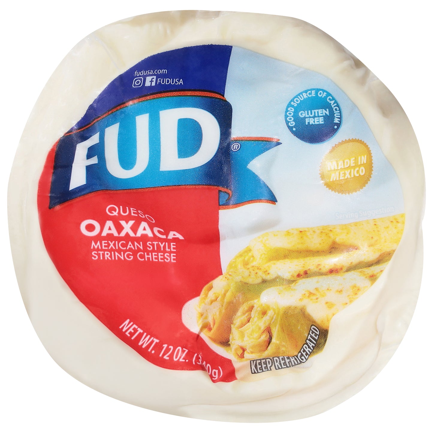 FUD Mexican Style Queso Oaxaca String Cheese 12 oz