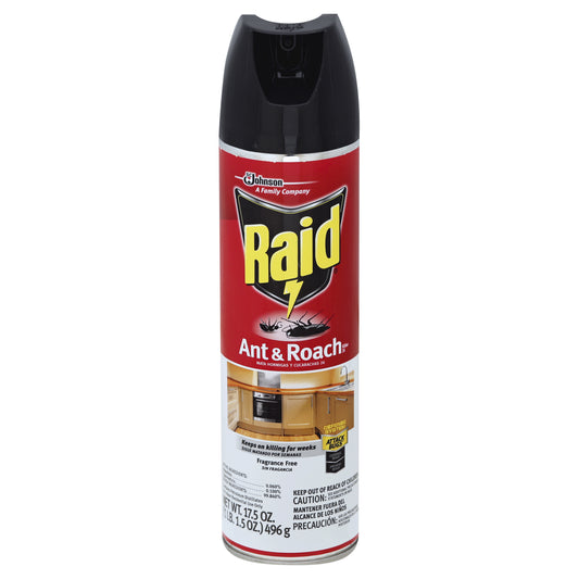 Raid, insecticida para hormigas y cucarachas, 500 g (17.5 oz) - Sin fragancia