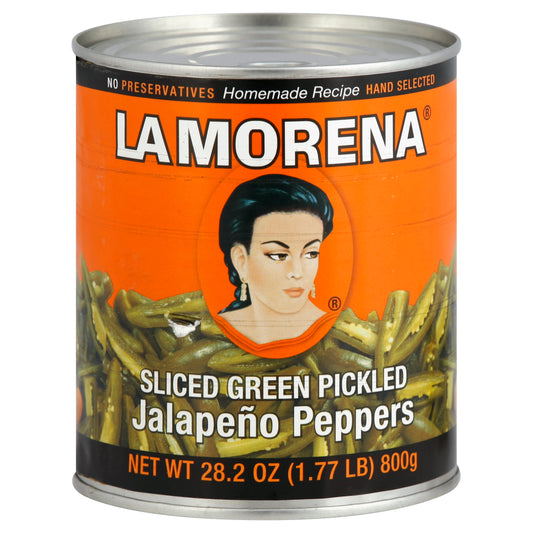 La Morena Sliced Green Pickled Jalapeno Peppers 28.2 oz