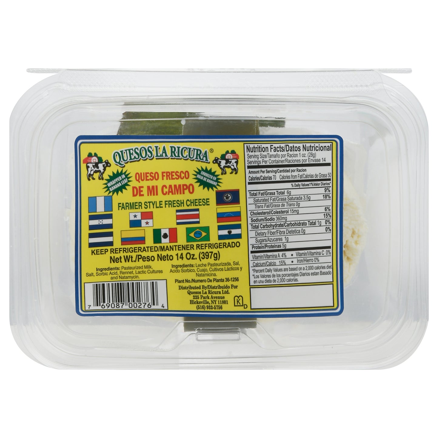 Quesos La Ricura Farmer Style Fresh Cheese 14 oz