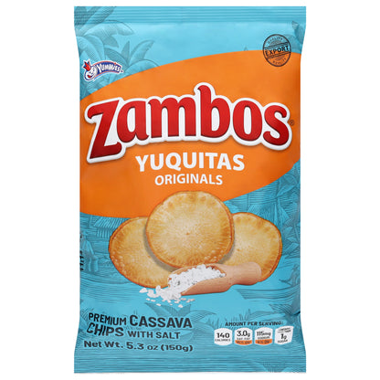 Yummies Zambos Originals Premium Cassava Chips with Salt 5.3 oz